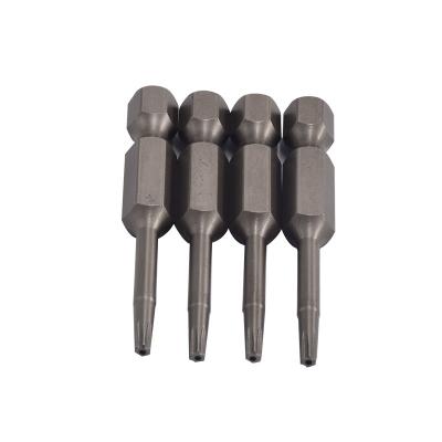 China SH1/4*50*2.0*25*H1.5 Tamper Star Bit S2 Heavy Duty Alloy Steel Torx Screwdriver for sale