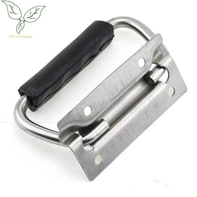 China Stainless steel handle of toolbox made in China Hardware aviation box handle Stainless steel folding handle for sale