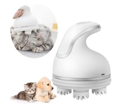 China Custom Logo Rechargeable 4 Heads With Soft Scalp Massage Comb Handheld 28 Knots Vibration Hair Massager 23*19*11cm for sale