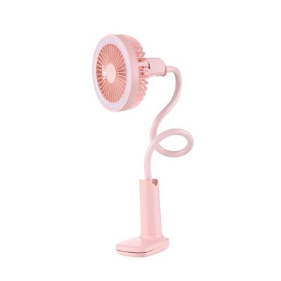 China Outdoor Portable Flexible USB Mini Fan Desktop Fan with LED Light for sale