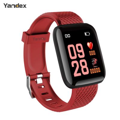 China Touch Screen 2022 116 Plus Market Watch Men Women For IOS Android Phone Heart Rate Tracker Blood Pressure Oxygen Waterproof Sport Smartwatch for sale