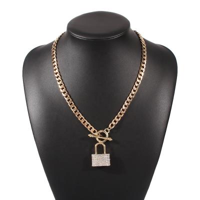 China Environmentally Friendly Pendants For Pictures Fashion Necklace Choker 2021 Chain 18k Stainless Steel Diamond Zircon Pendant Fashionable Gold Plated for sale