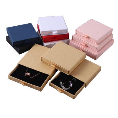 China Handmade Custom Jewelry Box Drawer Necklace Bracelet Storage Ornaments Ring Earrings Packing Box Cardboard Jewelry Packaging Box for sale