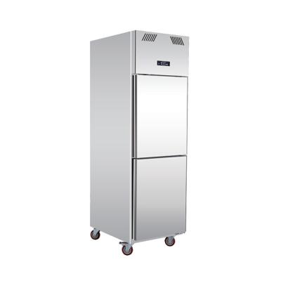 China Best Selling Double-temperature Refrigerator Manufacturer Stainless Steel Double Door Spiral Refrigerator Freezer Mobile Cold Storage for sale