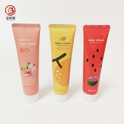 China Hand Cream Tubes 50ml 100ml Recyclable Material Cosmetic White Plastic Tube Packaging Squeeze Tube With Silvery for sale