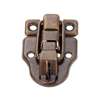 China Classic Flat Brown Metal Buckle Wood Box Hook Eco - Friendly Lock for sale