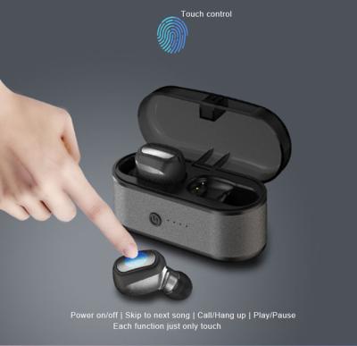 China Wireless bluetooth version 5.0 earbuds with wireless charging box for sale