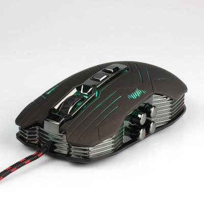 China Computrt parts Wireless Mouse/PC Mouse G5 Full Speed Photoelectric braided Wired Gaming Mouse With 3200DPI 9 Keys black for sale