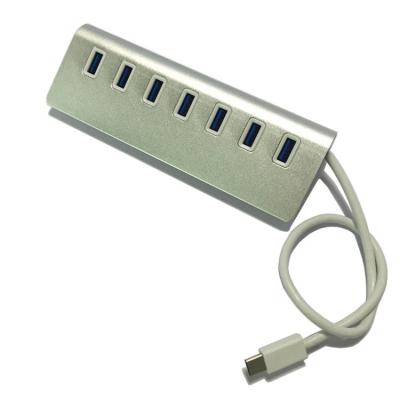 China 7 Ports USB 3.0 HUB 5Gbps High Speed USB Splitter For  Deaktop /Laptop pc usb charger Sliver for sale