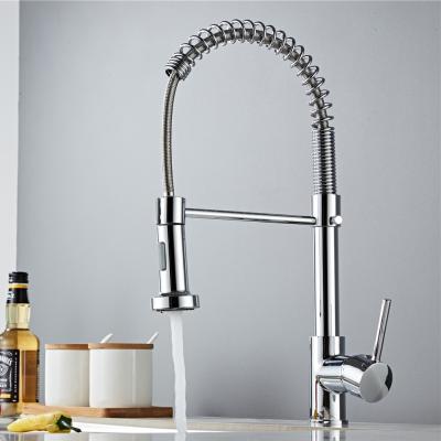 China Modern Chrome Single Handle Kitchen Faucets Sense Single Sink Faucet Chrome Pull Down Kitchen Faucet for sale