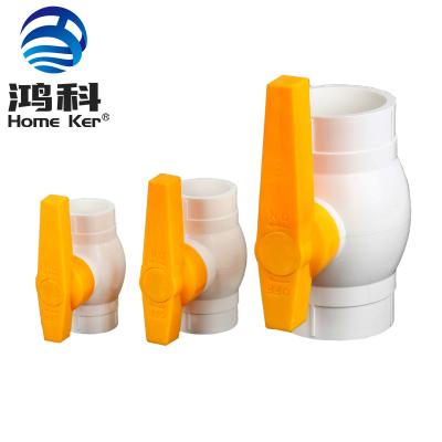 China General Hot-selling Quality With Nice Price 1 Inch ABS Plastic Ball Valve Yellow Handle Ball PVC White Ball Valve for sale