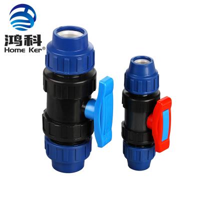 China General China High Quality With Price PVC Plastic Nice Compact Ball Valve PVC Ball Valve Two Pieces for sale