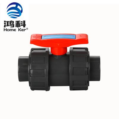 China General Design PVC Double Union Free High Quality Ball Valve ALL Inch ERA PVC Plastic Ball Suction Valves for sale