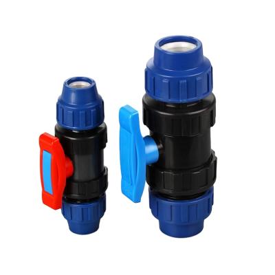 China General Best Price Motorized 3 Inch Plastic Gray Color Single 2 Way Thread Electric Chemical Upvc For Industry PVC Union Genuine Ball Valve for sale