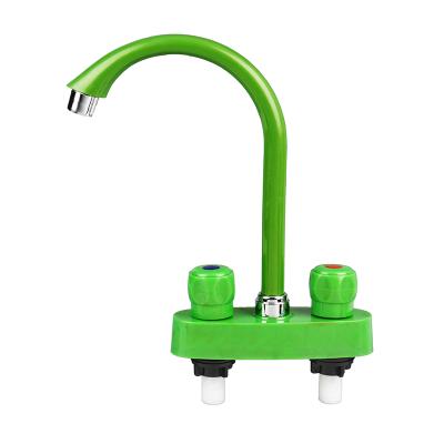 China Metered Faucets Color Cheap Contemporary Bathroom Deck Mounted Three Hole Basin Faucets for sale