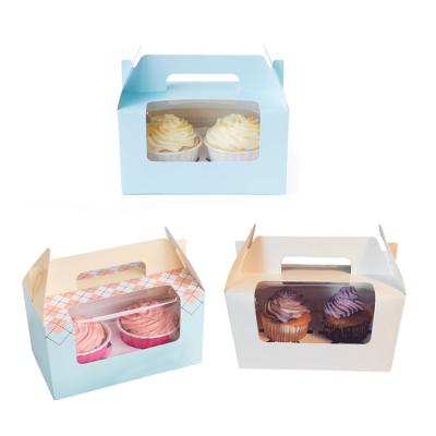 China Recycled Materials Printing Paper Box Custom Cake Box With Window for sale