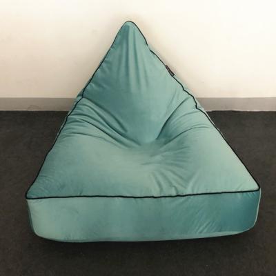 China Other beautiful 2022 new comfortable bean bag sofa triangle shape giant bean bag chair sofa for sale