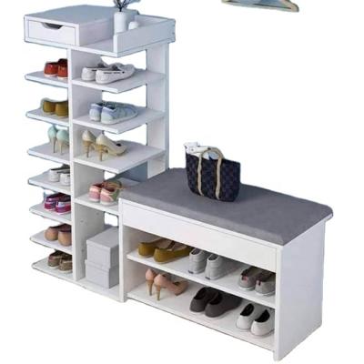 中国 High Quality Classic Adjustable Shoe Storage Cabinet Tall Style Modern Shoe Rack Wall Shoe Racks (Waist) 販売のため