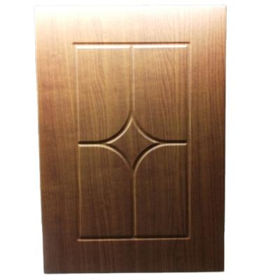 Cina Modern Customized PVC Film MDF Plywood Chipboard Thermo Forming Kitchen Cabinet Door in vendita