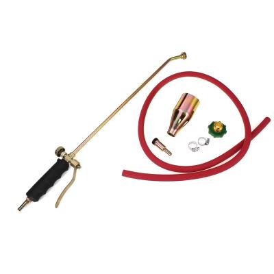 China Copper+Iron+ +Plastic+ 50 Switch Type Zinc Alloy Welding Gas Torch Fire Double Liquefied Gas Torch LPG Gas Spray Gun Flame With Hose for sale