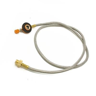 China Outdoor Extension Tube Camping Stove Gas Refill Fuel Valve Connector Gas Extension Hose Tube For Russian Stove Furnace Accessory Adapter Valve for sale