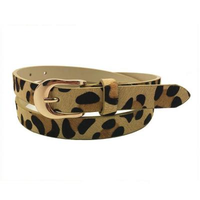 China 2020 ALLOY Alpha Material New Product PU Leopard Print Fashion Belts For Ladies for sale