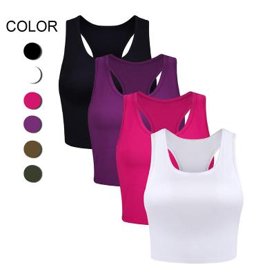 China Tank Tops Workout Apparel Fitness Yoga Gym Basic Sleeveless Breathable Sports Wear For Women for sale