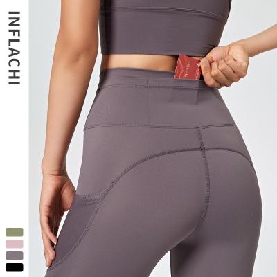 China Antibacterial Women's Workout Yoga Butt Lift Seamless Leggings Quick Dry Pants 2021 crack! crack! with side pockets for sale