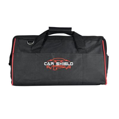 China Large Auto Toolbox Bag Auto Car Shield OEM Car Detailing Tool Bag Storage Bag with Polisher Pouch for sale