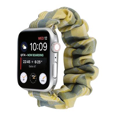 China New Cute Uniform Style Fashion JK Cotton Scrunchies Girl Strap For iWatch Band 44 40 42 JK Style Cute Uniform Grid 38mm Straps For Apple Watch for sale