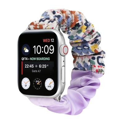 China With Matching Bowknot Girl Headband 2021 New Bowknot Scrunchies Style Headband Wristband For Apple Watch Series 6 Fashionable 5 4 3 2 1 Girl Women Band Strap Set for sale