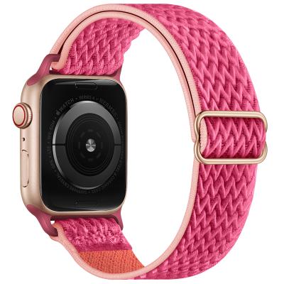 China With New Pattern Luxury Design Crocodile Nylon For Apple Watch Band 38/40mm Sport Buckle Replacement 42/44mm Woven Nylon Strap For iWatch 6 SE With Buckle adjustable for sale