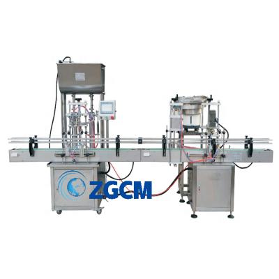 China ZG 200 2/4/6/810/12 Automatic filling production line filling Drop cover capping and labeling machine for sale