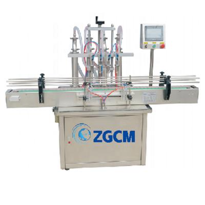 China ZG200 50-5000ML servo MOTOR 4 head Sauce glass Bottle liquid Filling Machines for sale