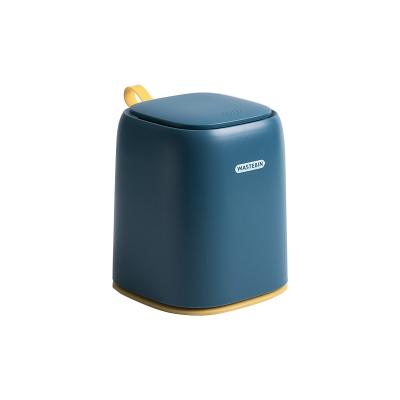 China Pressing Type Press On Desktop Dresser Living Room Household Mini Storage Box Desktop Trash Can for sale