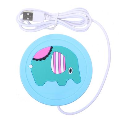 China Modern Portable Usb Coaster Mat Gift Cartoon Silicone Insulation Non Slip Protective Silicone Dinner for sale