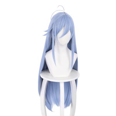 China Comic Show Cosplay Ombre Japanese COS Male Wigs Ahoge Brown Blue Anime Natural Synthetic Straight Hair for sale