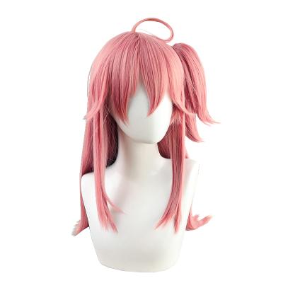 China Anime Show Cosplay Halloween Hair COS Ombre Wigs Cool Women Comic Hair Wavy Red Yellow Silk Hair for sale