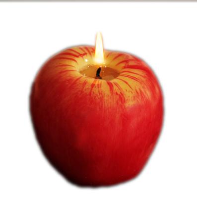 China COLOR CHANGING Red Christmas Gift Candle Fruit Candle Peace Apple Aromatherapy Smokeless Apple Aromatherapy Candle for sale