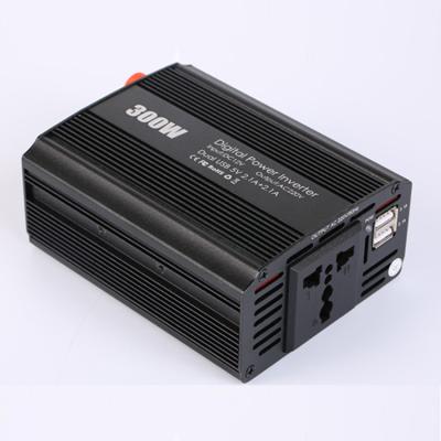 China Goldikon 12V DC to 110V AC Converter with 2 USB Ports Charger 300W Car Power Inverter 12*9.8*5.3 cm for sale