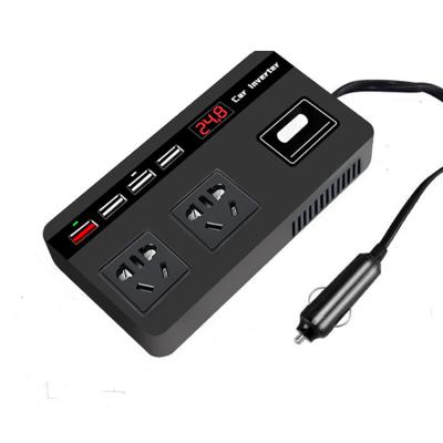 China Goldikon 200W Car Power Inverter DC12V to 110v 220V AC Voltage Converter with 4 USB Ports 150*78*38 mm for sale