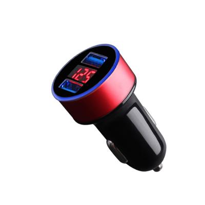 China Mobile Phone Goldikon 3.1A Fast Car Charger with Dual USB Port and Digital Display for Mobile Phone for sale