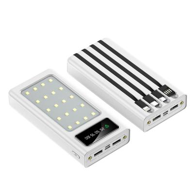 China Fast Charging Support 10W 20W 20000mAh Portable Fast Charging Power Bank Qi With LED Emergency Outdoor Mobile Power Supply for sale