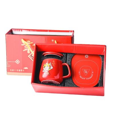 China Viable Nordic Style Simple Solid Color Mug Thermostat Ceramic Gift Box for sale