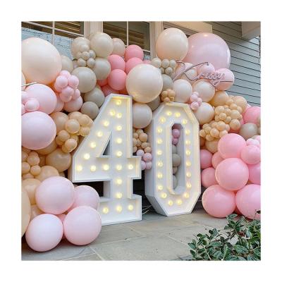 China Simple China Factory Professional Customized Light Up Luminous Numbers Large Letters Brand Letters For Birthday Party for sale