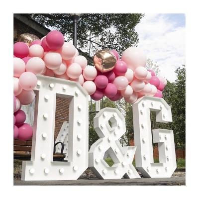 China Simple Metallic Alphabet Marquee Numbers 5ft Light Use For Wedding Supplies Light Up Letter 4ft And Birthday Decoration Number 3 Brand for sale