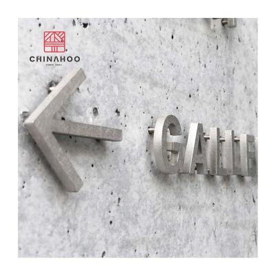 China Easy Installation Small Brush Stainless Steel Singage Laser Cutting Small Metal Letters for sale