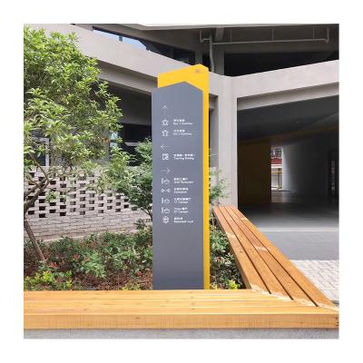 China Eco-friendly aluminum exterior hotel and shopping mall wayfinding outside map guide signs for sale