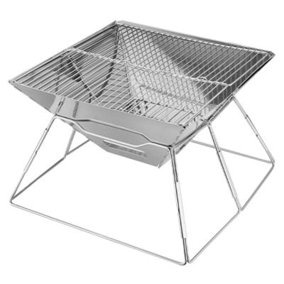 China Outdoor Camping Portable Folding Stainless Steel Square Stove To Increase Survival Camping BBQ Cooking House Easy To Carry for sale