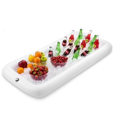 China Inflatable Serving Bar Food Drink Tray Containers Occasional Salad Ice Cream for BBQ Picnic Pool Party Shake Luau Cooler with Drain Plug for sale